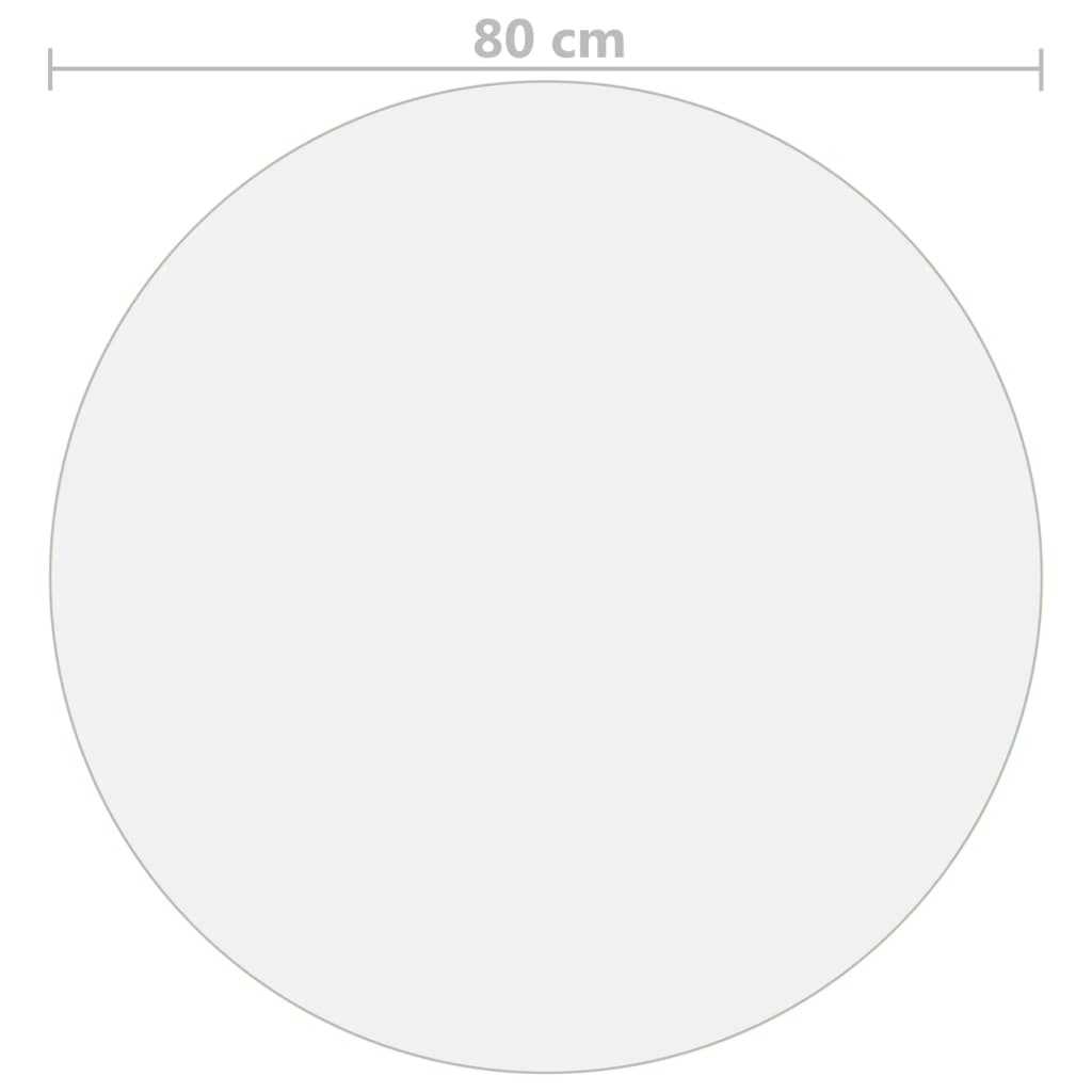 Bordbeskytter gjennomsiktig Ø 80 cm 2 mm PVC