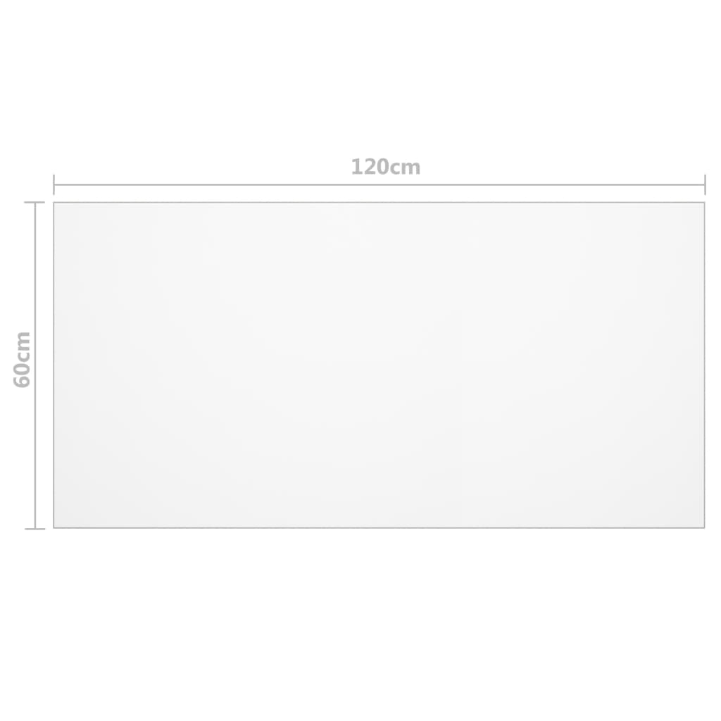 Bordbeskytter gjennomsiktig 120x60 cm 1,6 mm PVC vidaXL