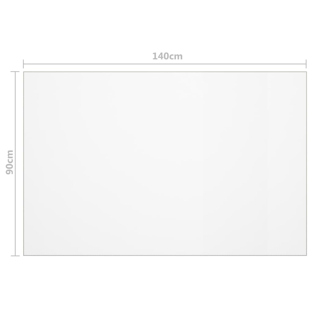 Bordbeskytter gjennomsiktig 140x90 cm 1,6 mm PVC vidaXL