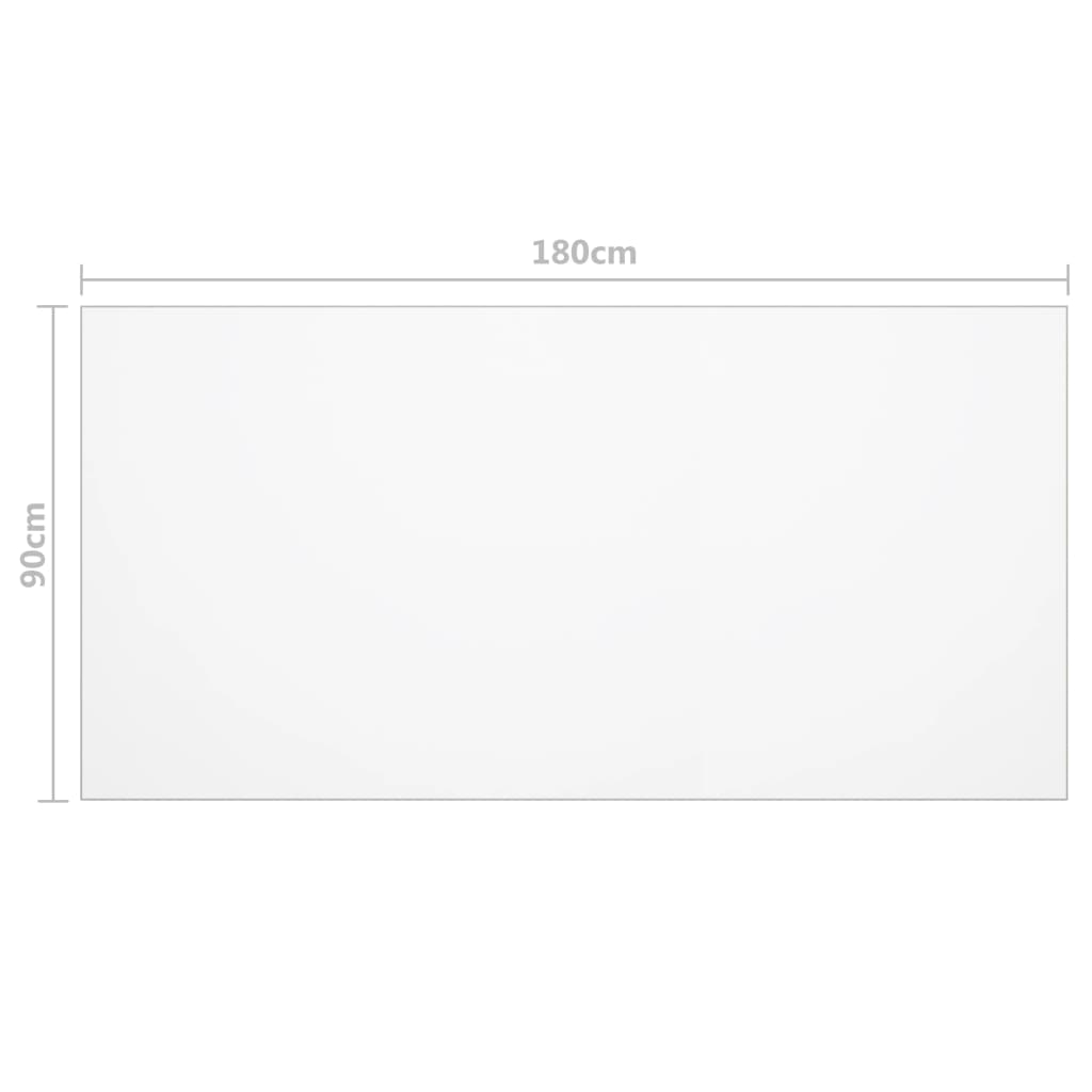 Bordbeskytter matt 180x90 cm 1,6 mm PVC vidaXL