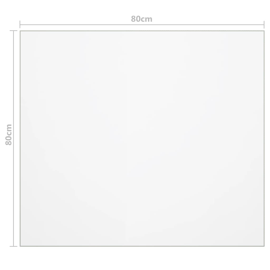 Bordbeskytter gjennomsiktig 80x80 cm 1,6 mm PVC