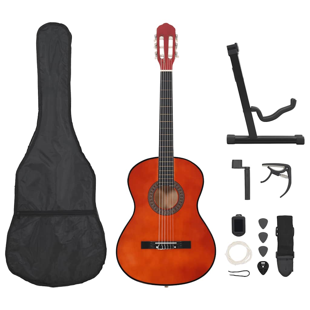 Klassisk gitar nybegynnersett 12 deler 4/4 39"