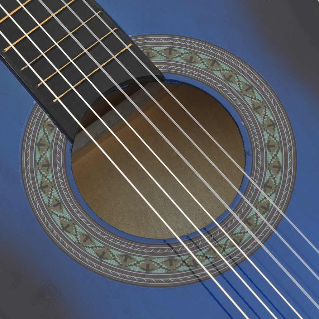 Klassisk gitar for nybegynnere og barn 3/4 36" blå