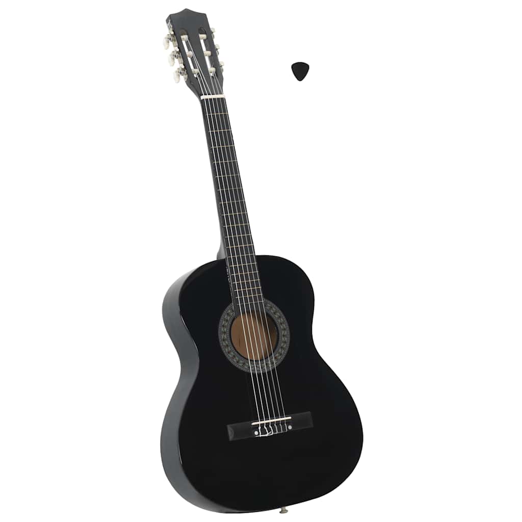 Klassisk gitar for nybegynnere og barn 3/4 36" svart