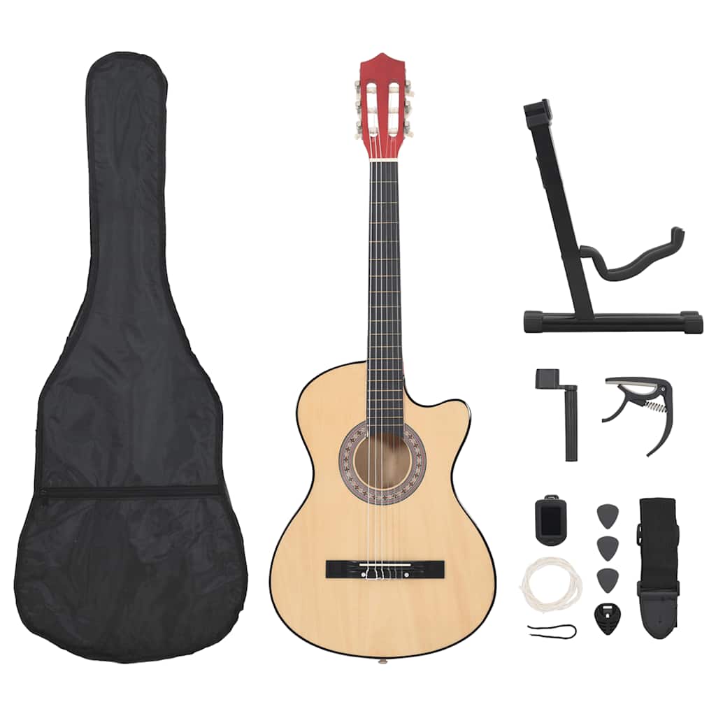 Western akustisk cutaway gitarsett 12 deler med 6 strenger 38"