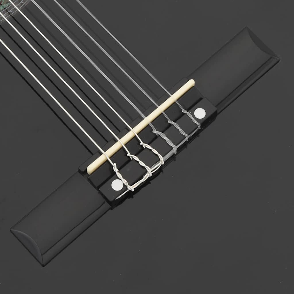 Western gitarsett 12 deler med equalizer og 6 strenger svart