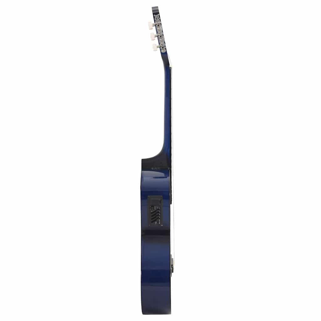 Western gitarsett 12 deler med equalizer og 6 strenger blå