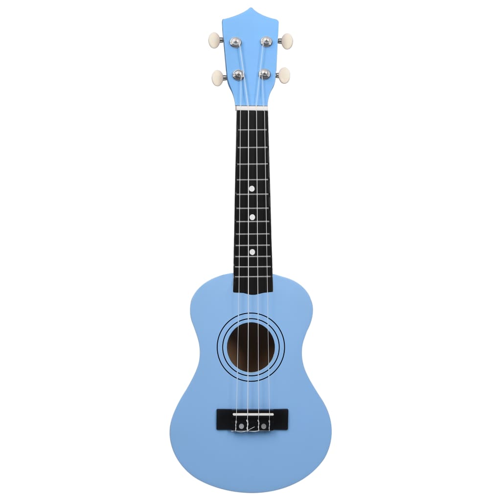 Sopran-ukulele sett med veske for barn babyblå 21"