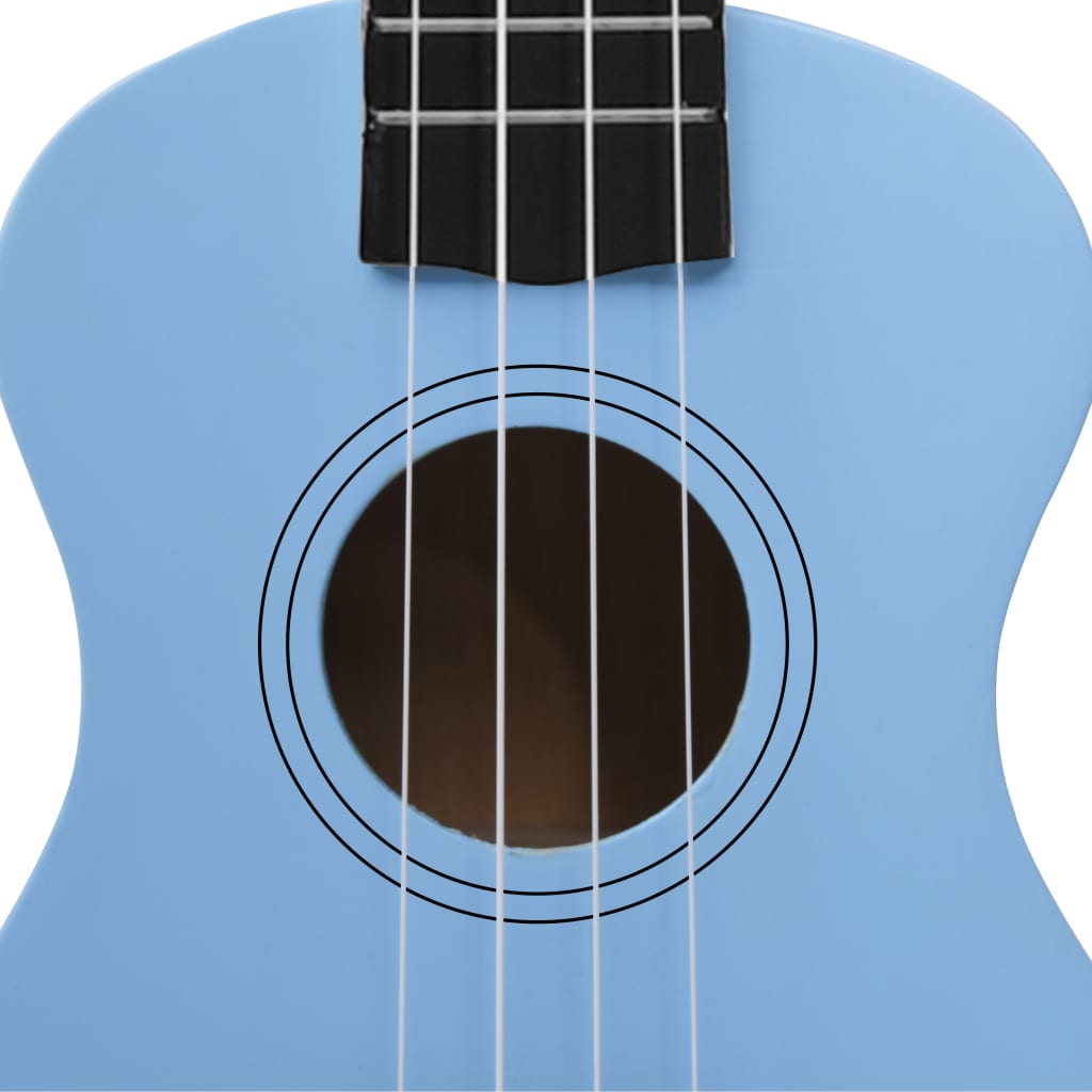Sopran-ukulele sett med veske for barn babyblå 21"