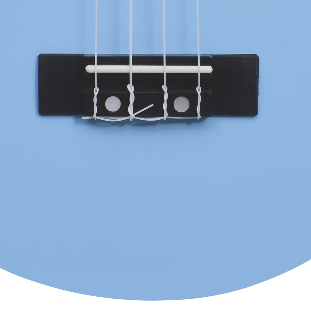 Sopran-ukulele sett med veske for barn babyblå 21"