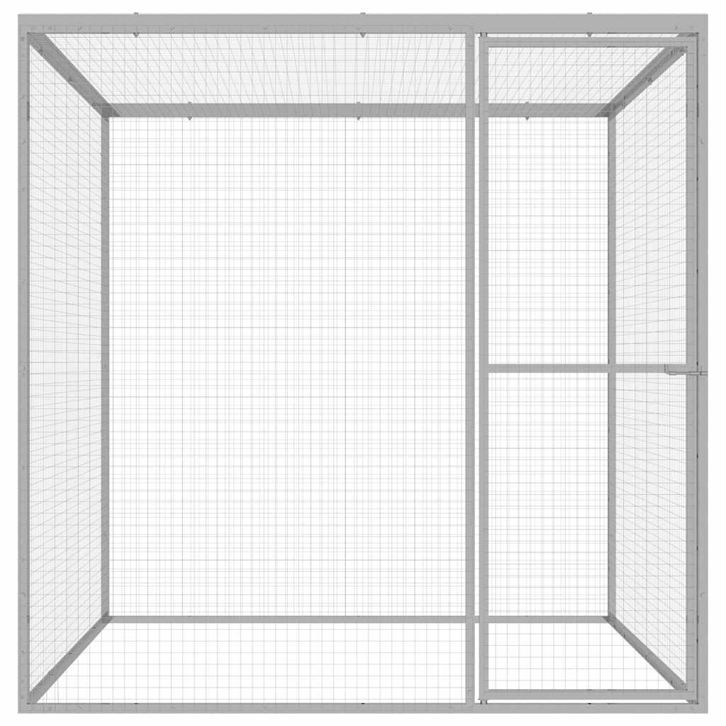 Kattegård 1,5x1,5x1,5 m galvanisert stål vidaXL
