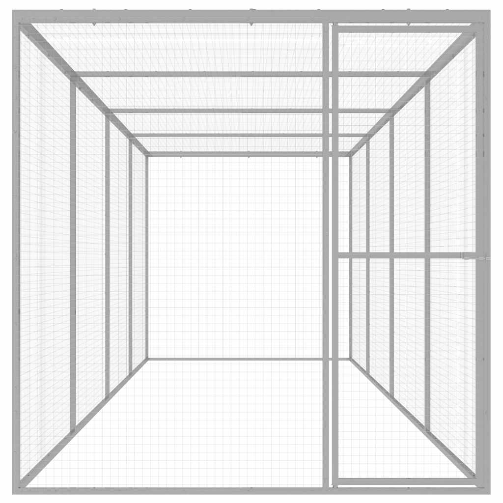 Kattegård 6x1,5x1,5 m galvanisert stål