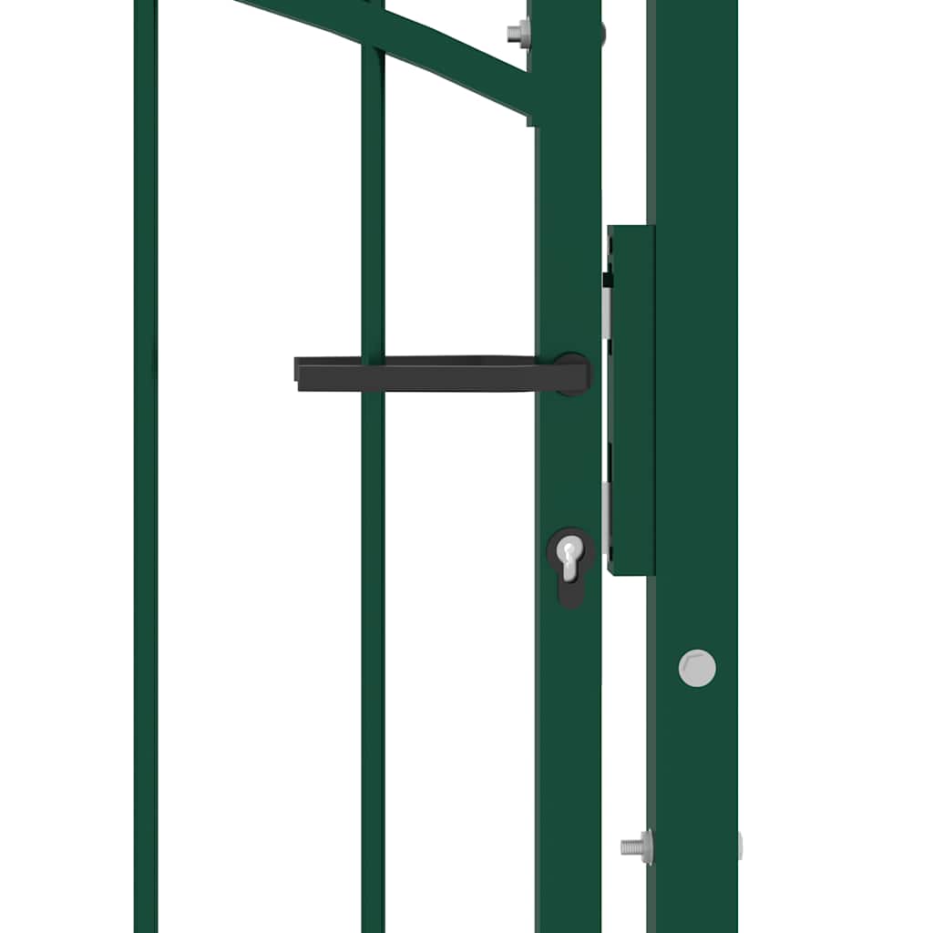 Gjerdeport EMMEN med buet topp stål 100x106 cm grønn