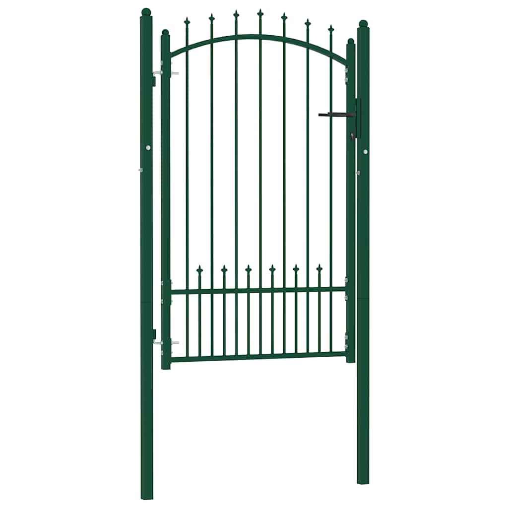 Gjerdeport EMMEN med pigger stål 104x117 cm grønn