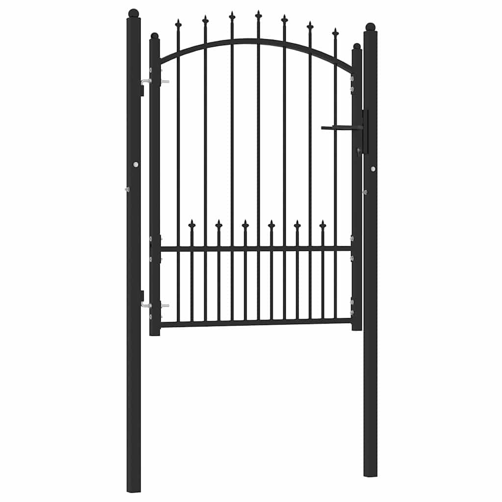 Gjerdeport med spisser EMMEN 100 x 125 cm Pulverlakkert stål