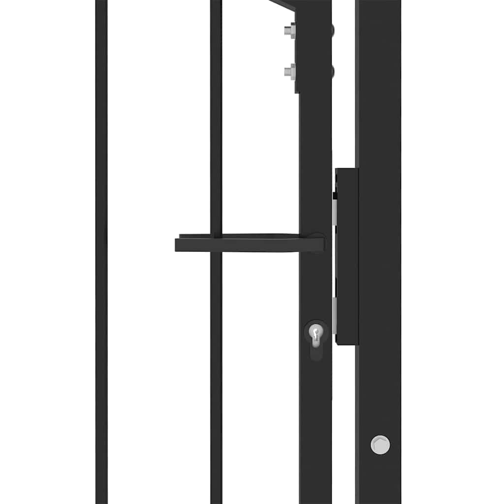 Gjerdeport med spisser EMMEN 100 x 175 cm Pulverlakkert stål