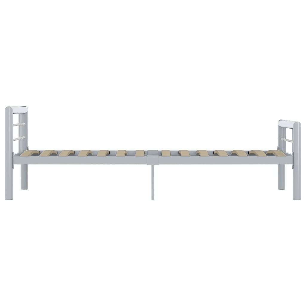 Sengeramme grå og hvit metall 90x200 cm