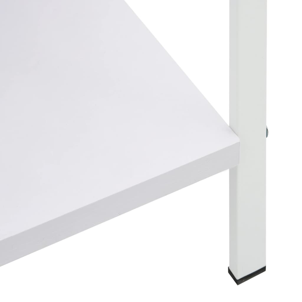 Bokhylle 3 lag hvit 60x27,6x90,5 cm konstruert tre