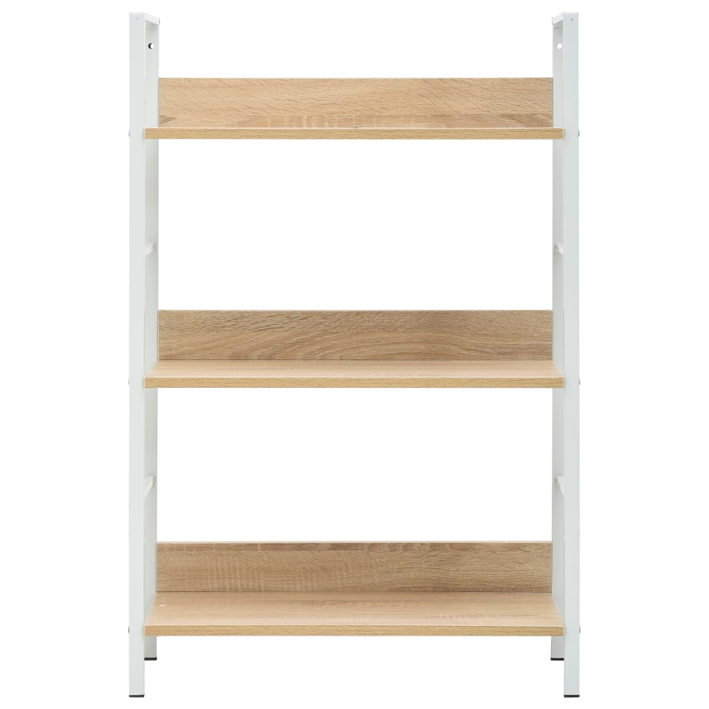 Bokhylle 3 lag eik 60x27,6x90,5 cm konstruert tre