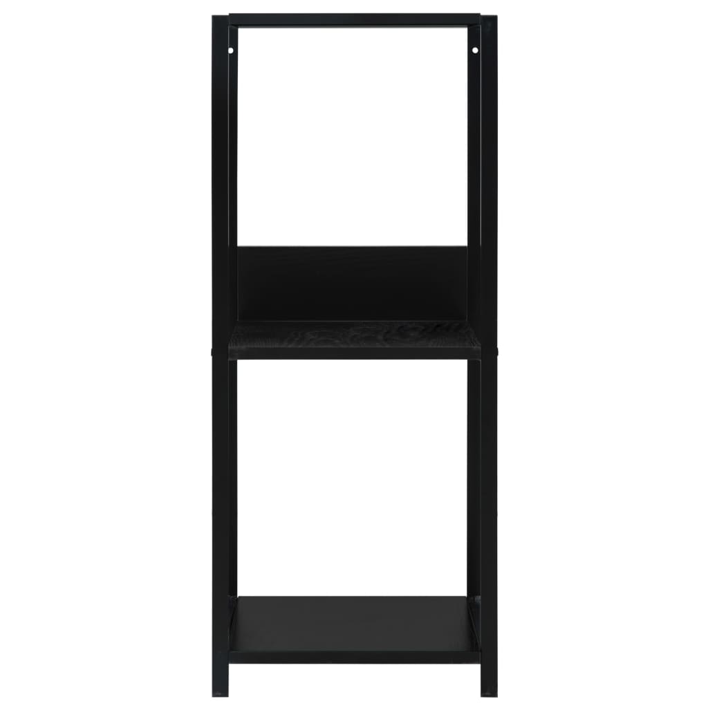Liten rett bokhylle svart 33,5x39,6x79,7 cm konstruert tre