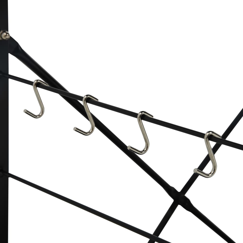 Hylle til mikrobølgeovn svart 60x39,6x79,5 cm konstruert tre