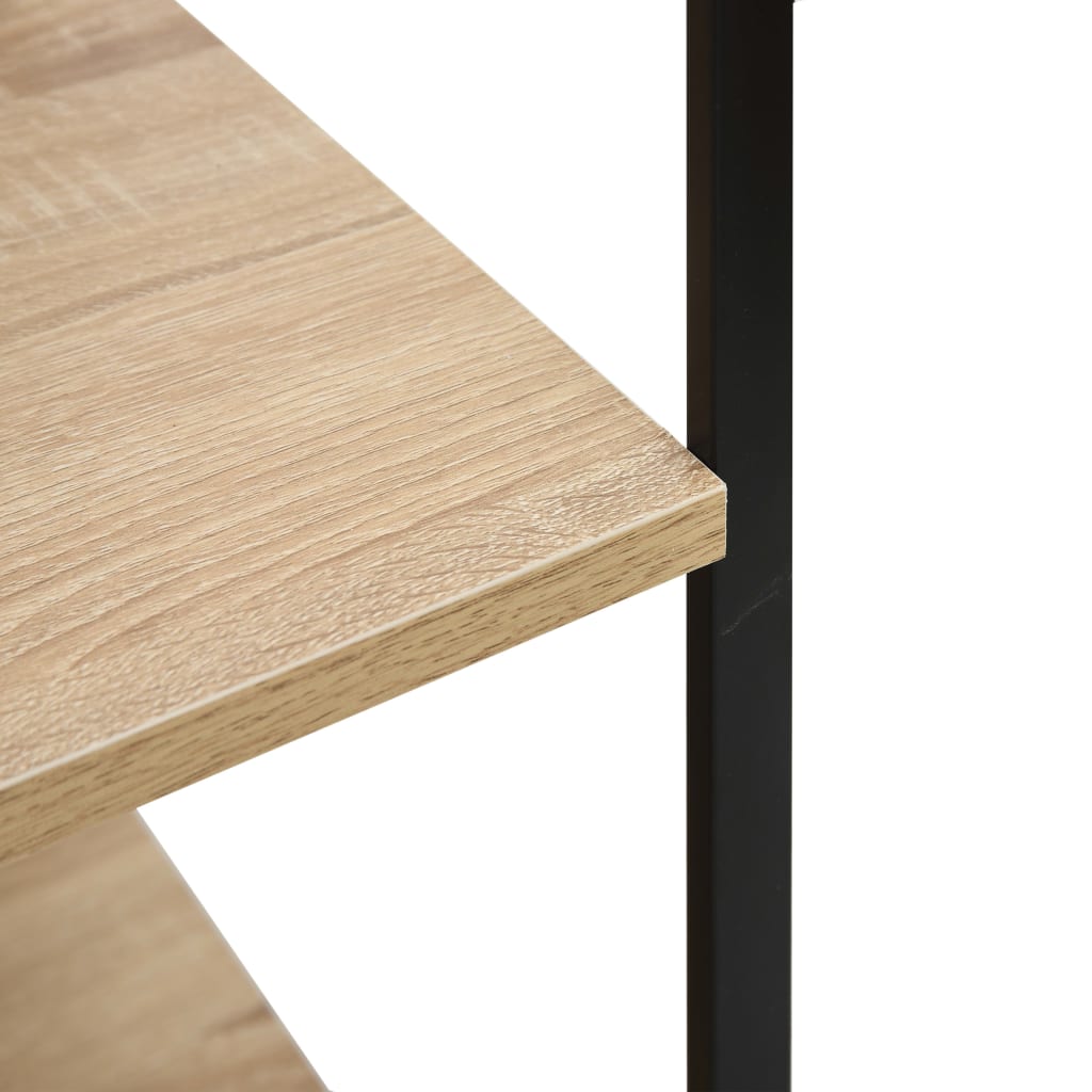 Hylle til mikrobølgeovn svart eik 60x39,6x79,5cm konstruert tre