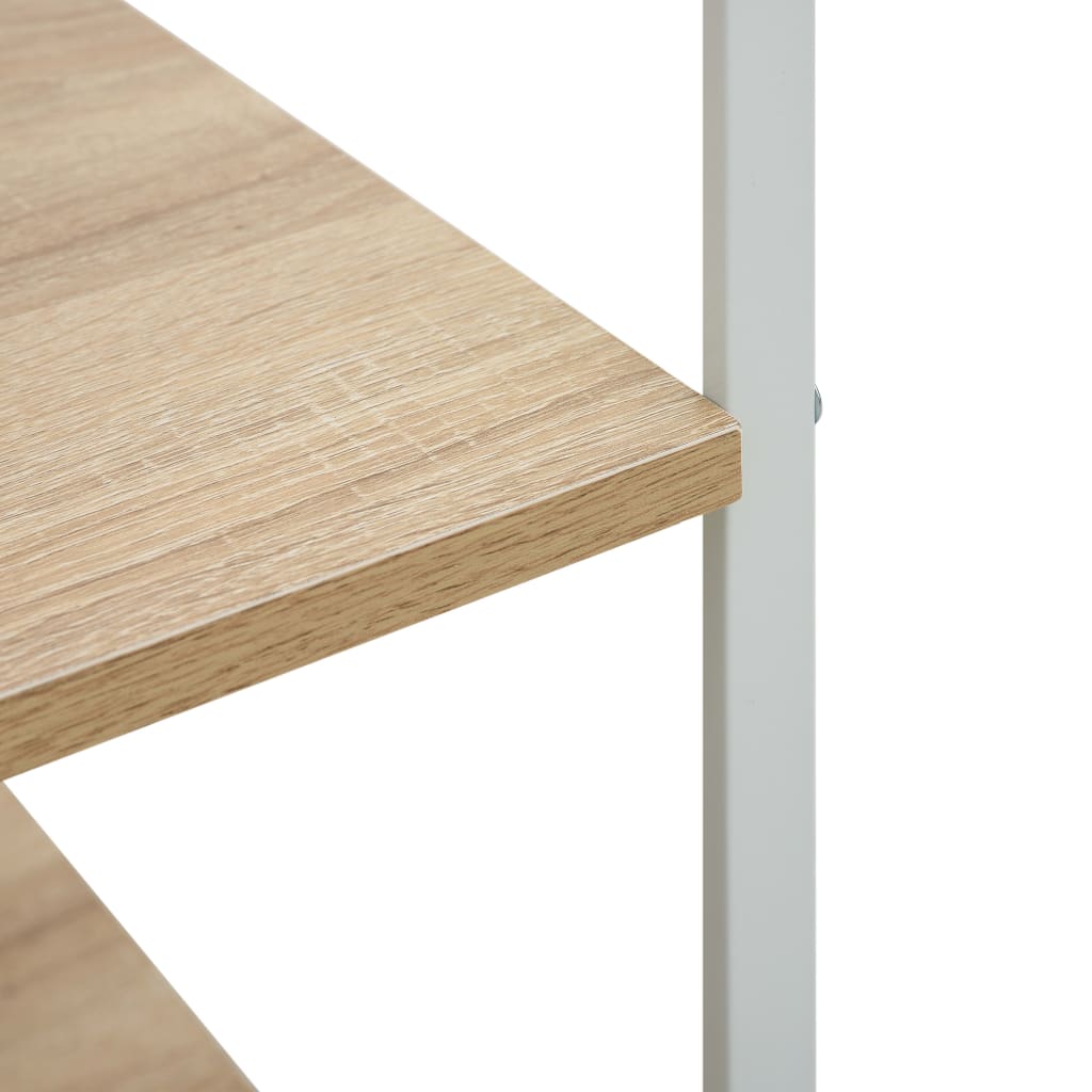 Hylle til mikrobølgeovn hvit eik 60x39,6x79,5 cm konstruert tre