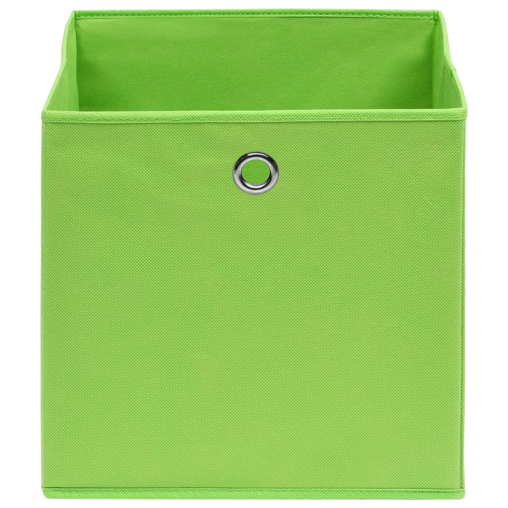 Oppbevaringsbokser 4 stk grønn 32x32x32 cm stoff