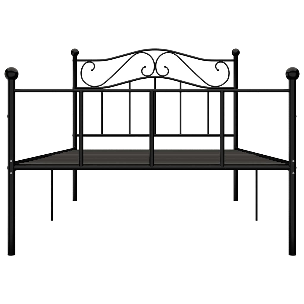 Sengeramme svart metall 100x200 cm