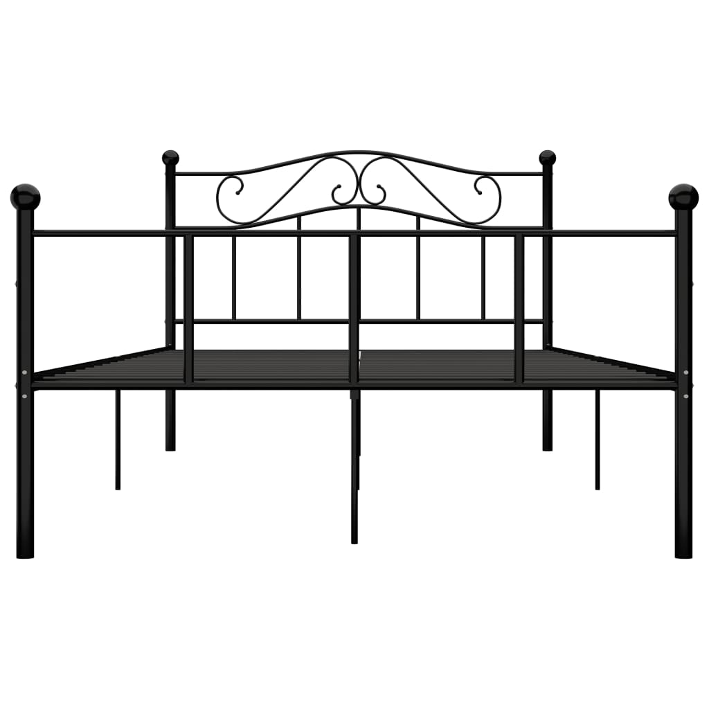 Sengeramme svart metall 160x200 cm