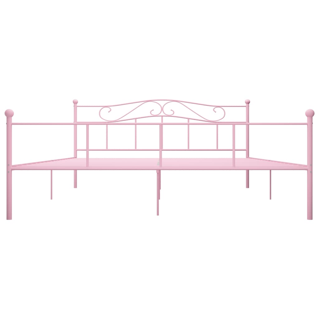 Sengeramme rosa metall 180x200 cm