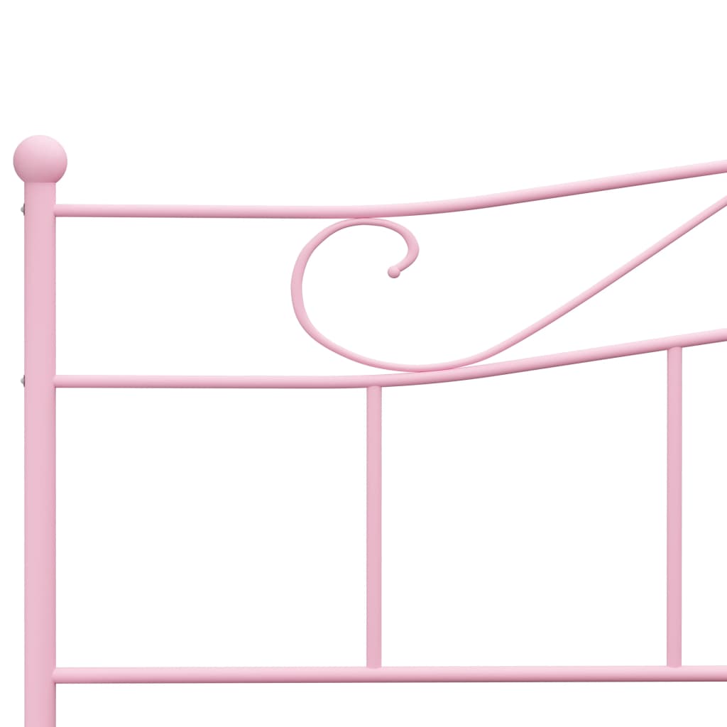 Sengeramme rosa metall 200x200 cm