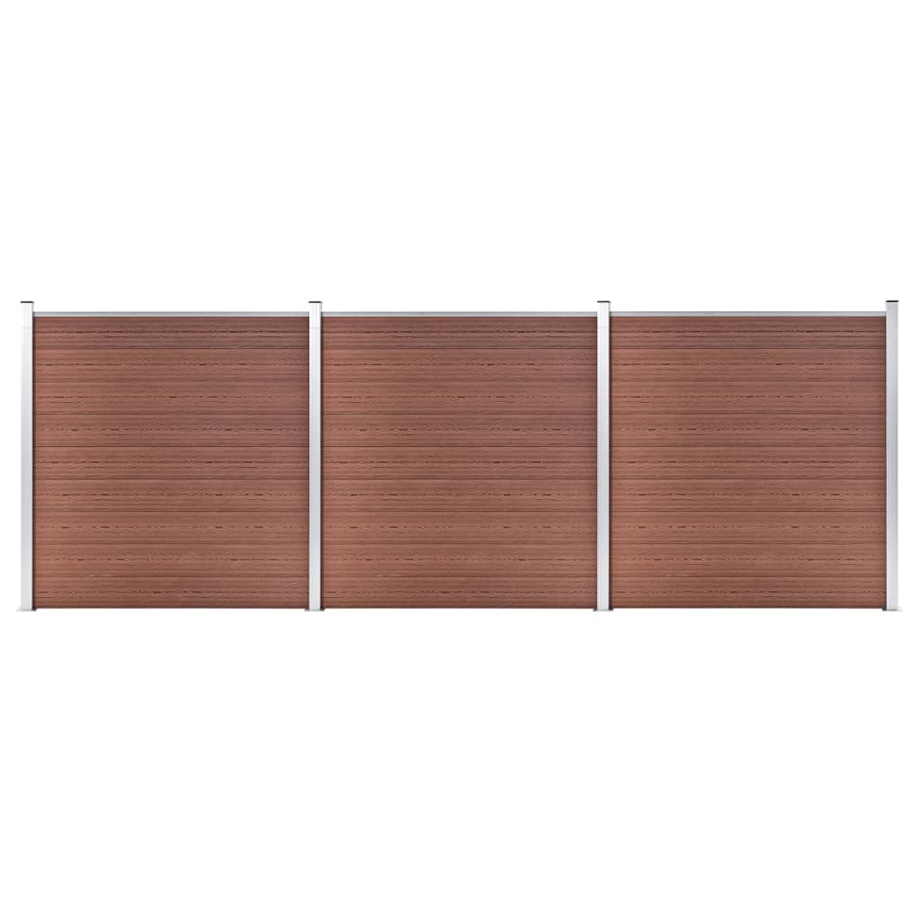 Hagegjerde WPC 526x186 cm brun