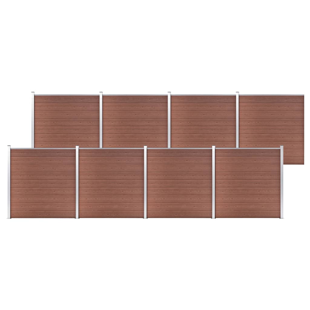 Hagegjerde WPC 1391x186 cm brun