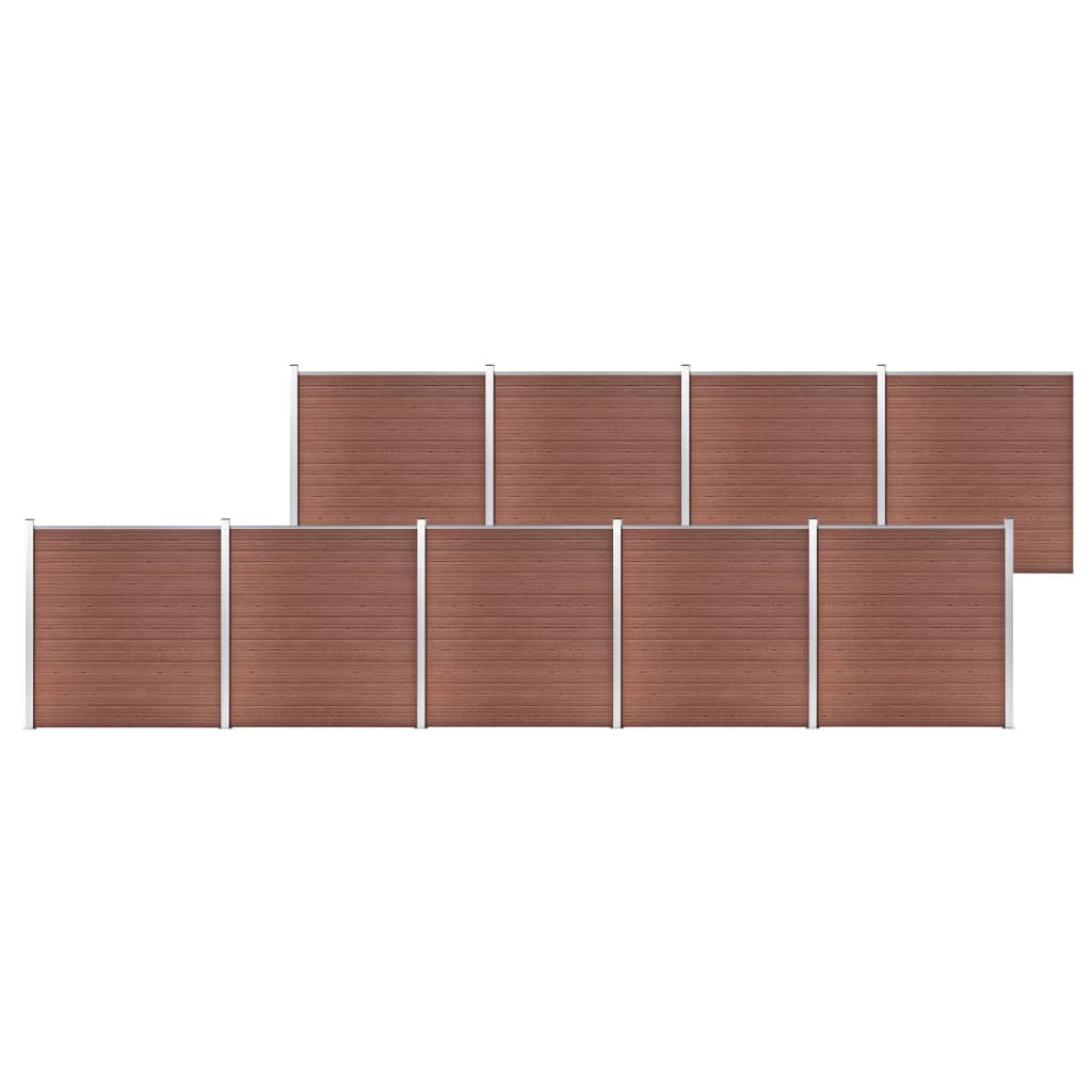Hagegjerde WPC 1564x186 cm brun