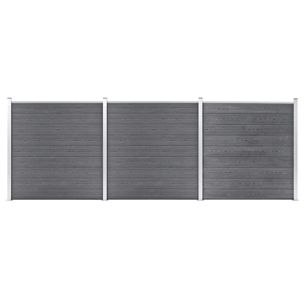 Hagegjerde WPC 526x186 cm grå