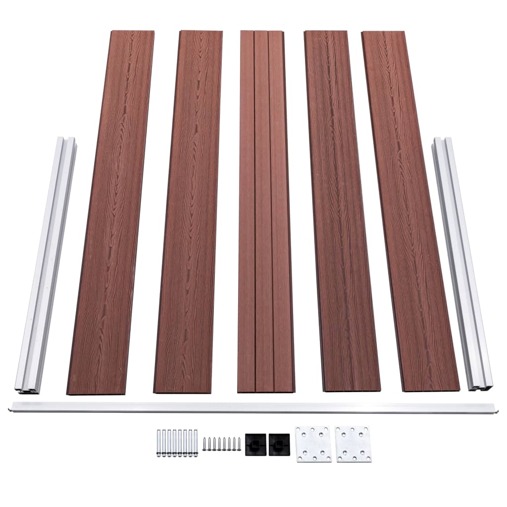 Hagegjerde WPC 526x106 cm brun