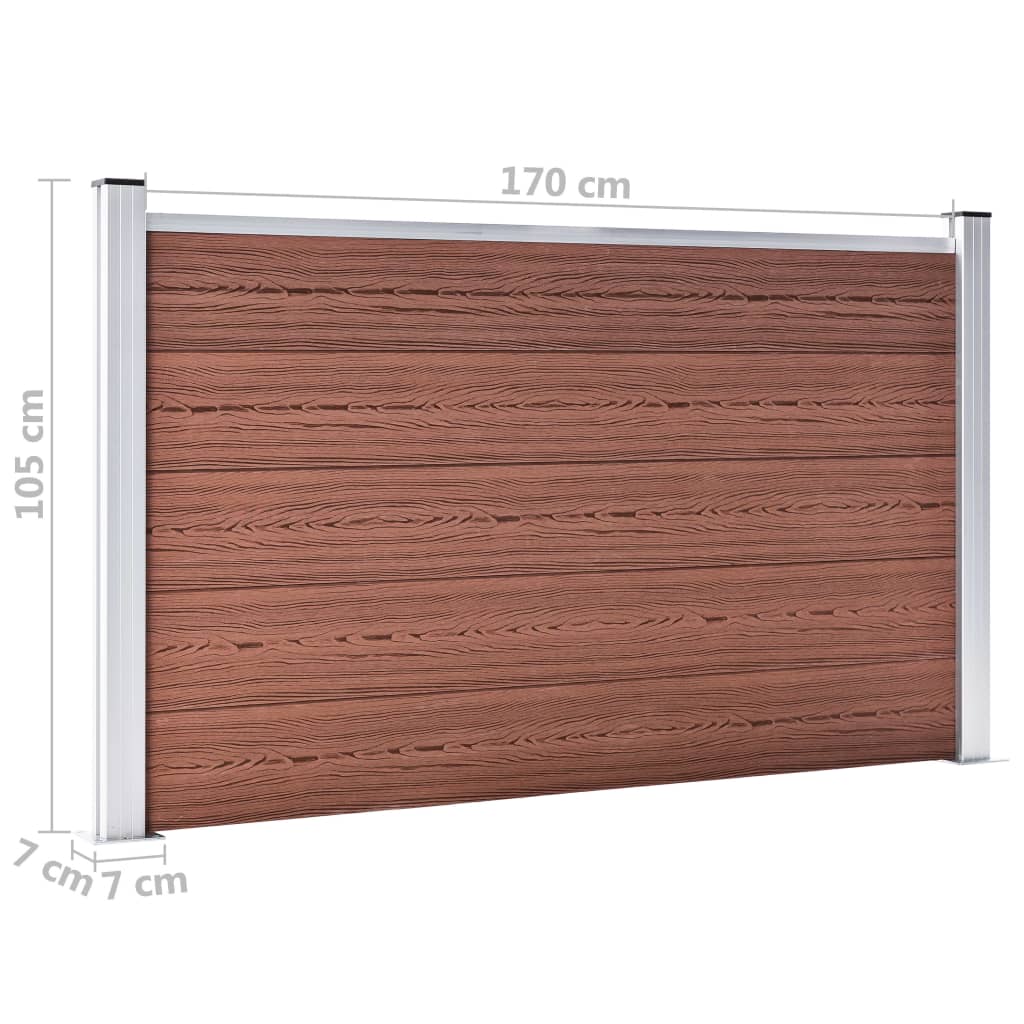 Hagegjerde WPC 526x106 cm brun
