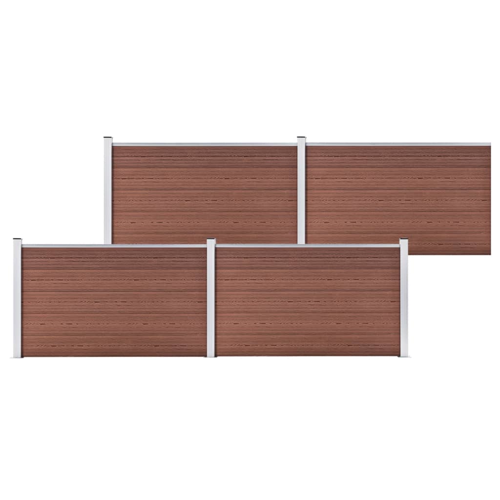 Hagegjerde WPC 699x106 cm brun