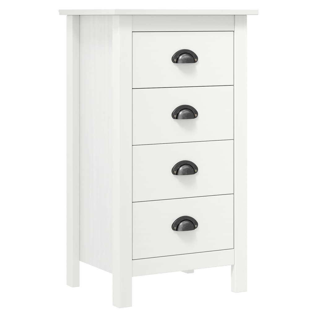 Skjenk Hill hvit 46x35x80 cm heltre furu