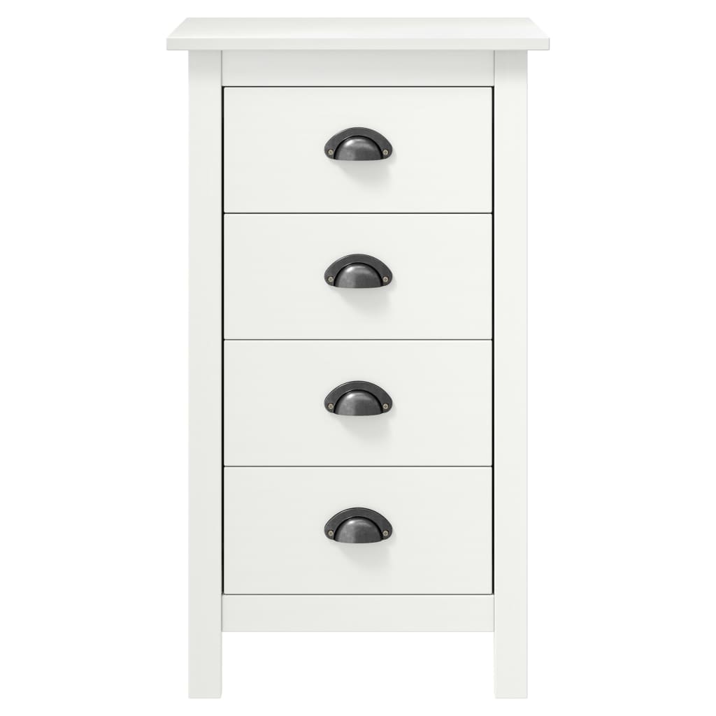 Skjenk Hill hvit 46x35x80 cm heltre furu