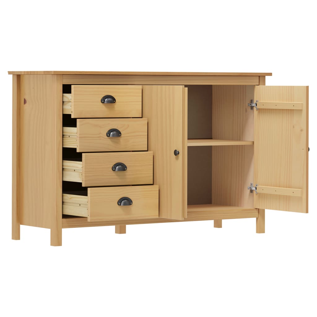 Skjenk Hill honningbrun 130x40x80 cm heltre furu
