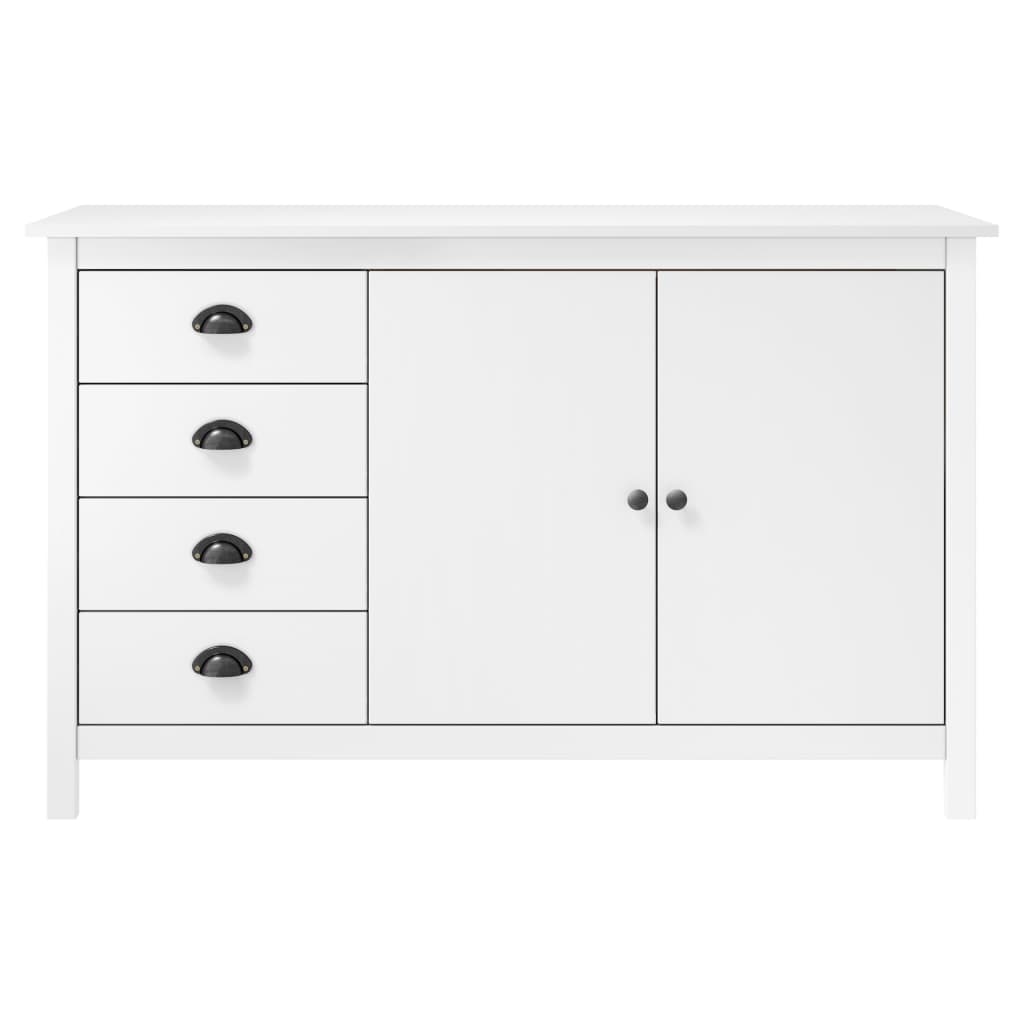 Skjenk Hill hvit 130x40x80 cm heltre furu