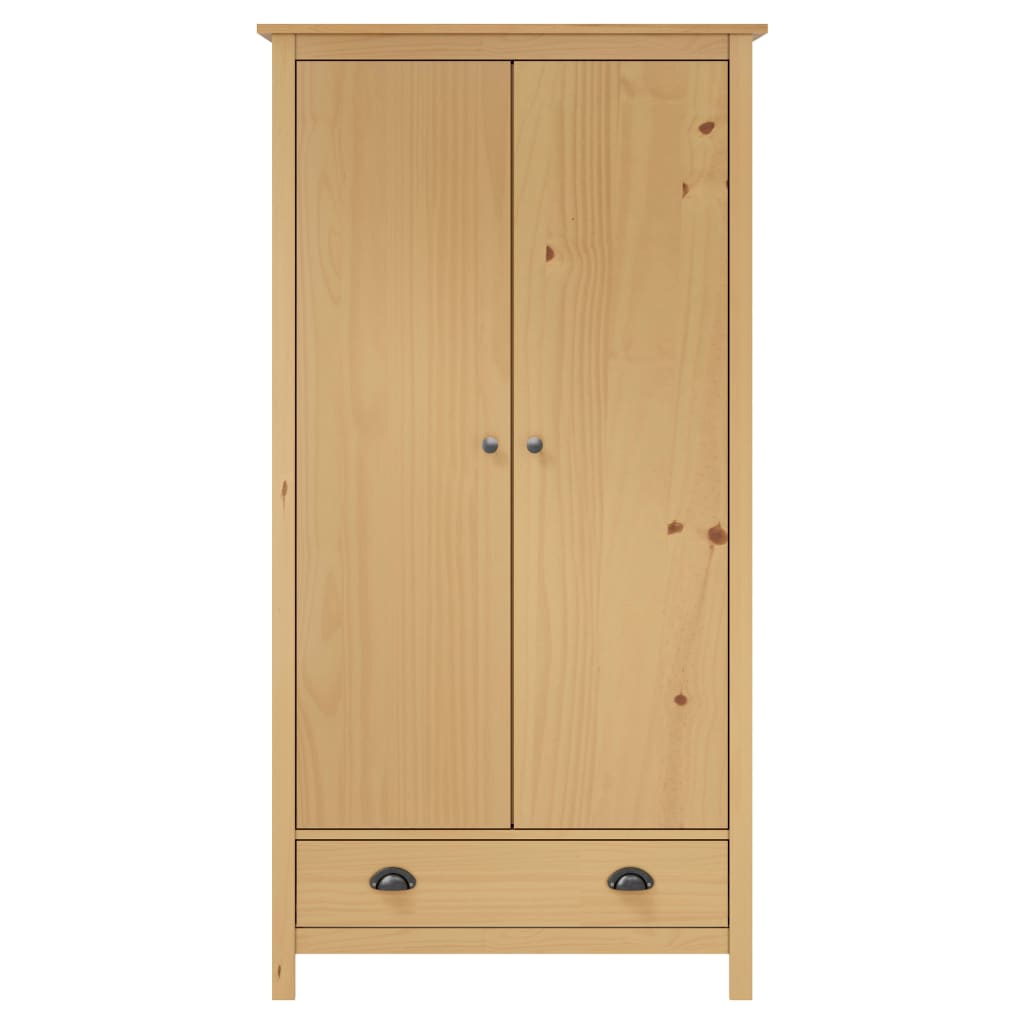 Garderobeskap 2 dører Hill 89x50x170 cm heltre furu