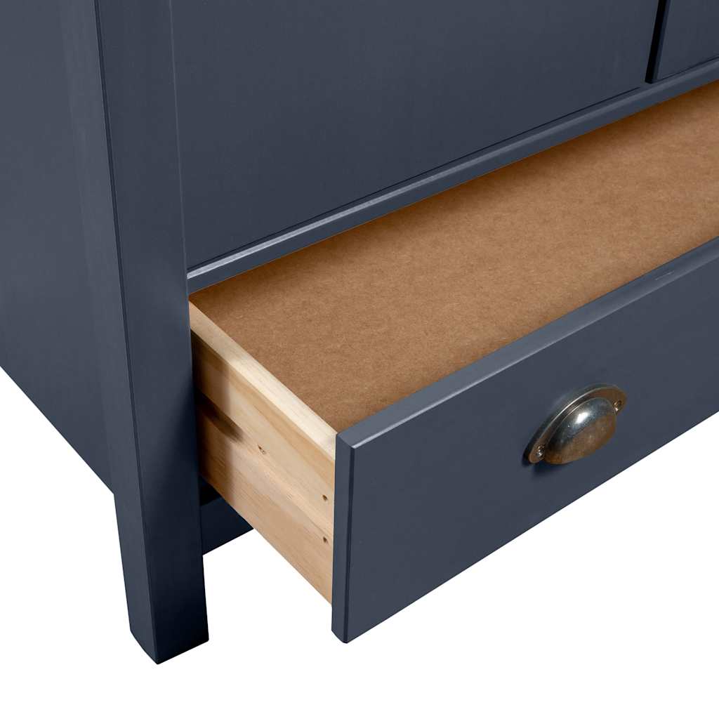 Garderobeskap 3 dører Hill grå 127x50x170 cm heltre furu