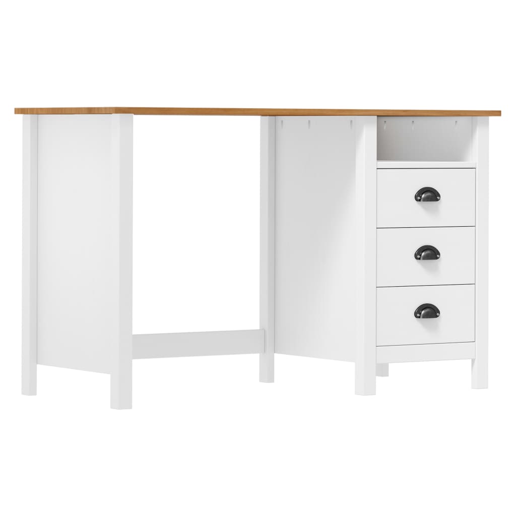 Skrivebord Hill med 3 skuffer 120x50x74 cm heltre furu