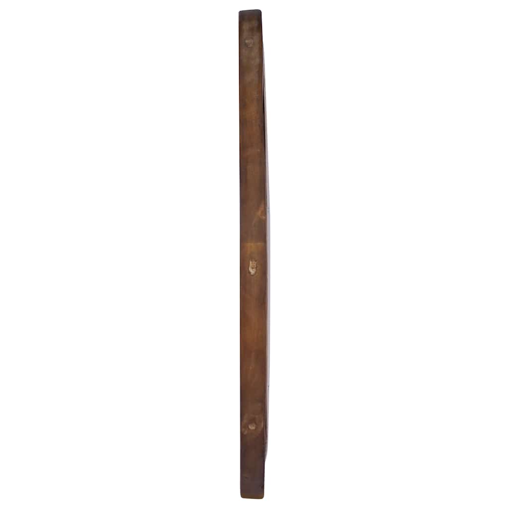 Veggspeil 60 cm teak rund
