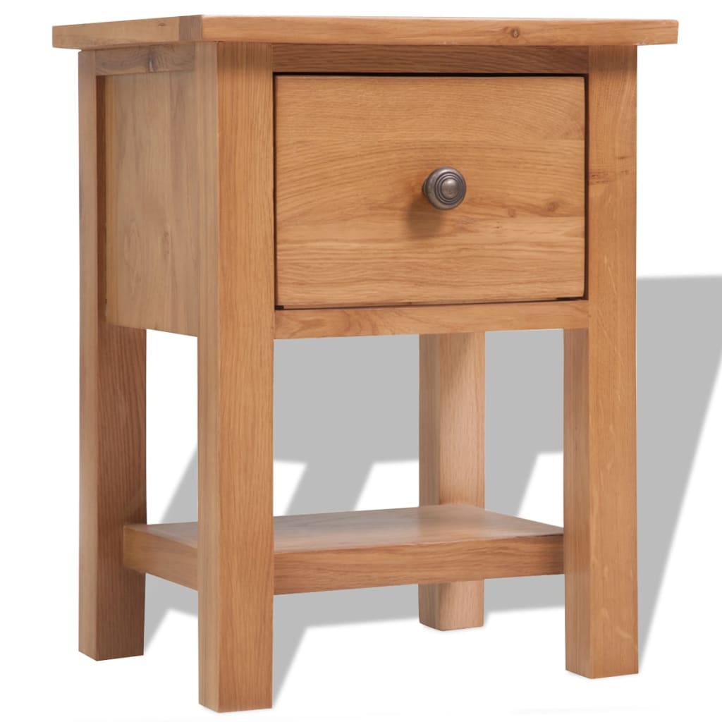 Nattbord 2 stk 36x30x47 cm heltre eik