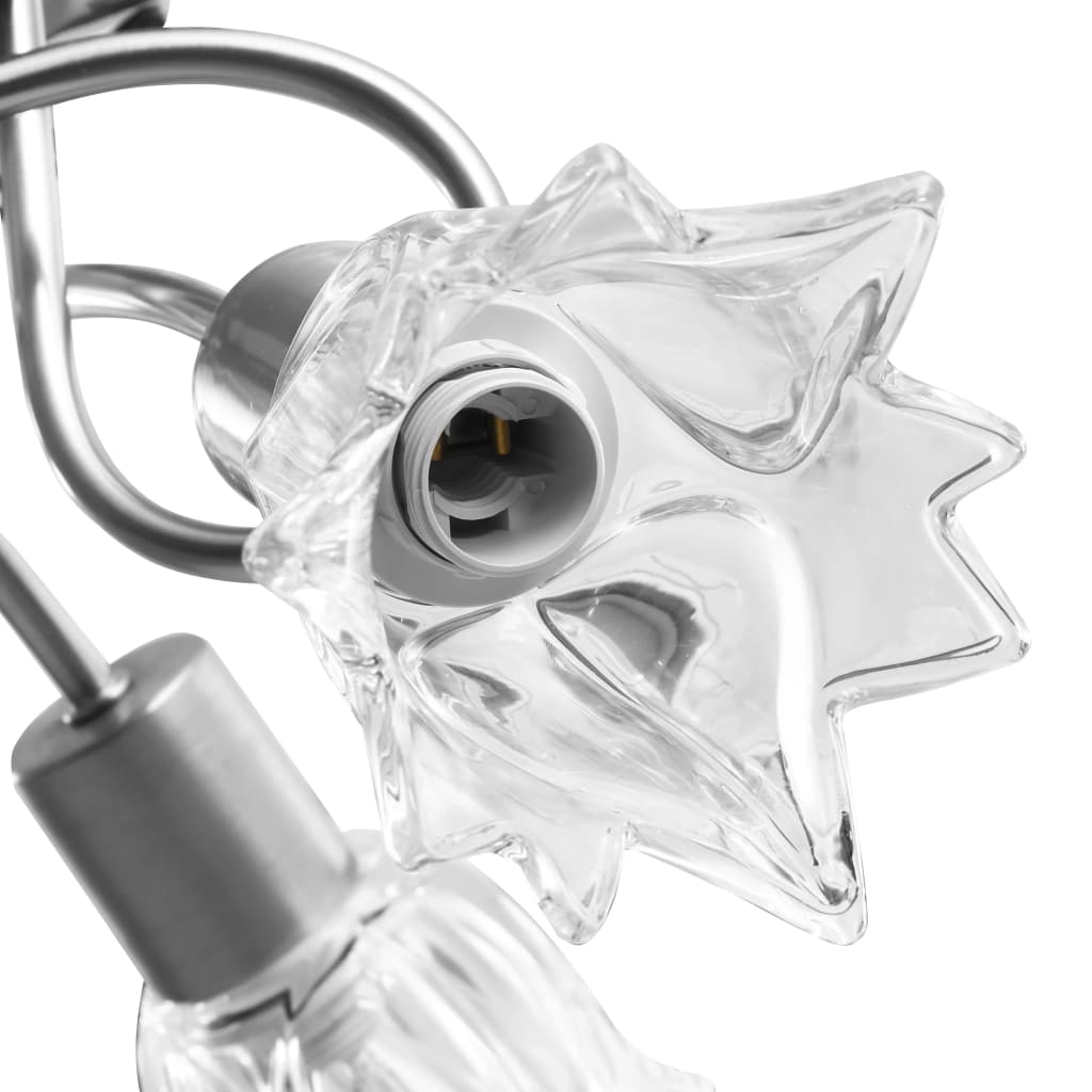 Taklampe gjennomsiktige glasskjermer for 3 E14 lyspærer tulipan