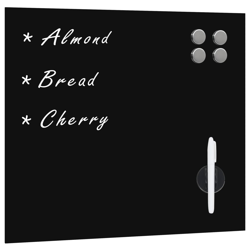 Veggmontert magnetisk tavle glass 50x50 cm